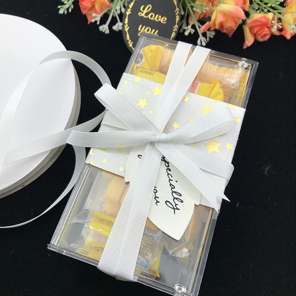 LIUYAXI 1-1/2" X 50 Yards Solid White Grosgrain Ribbon, Perfect for Crafts, Wedding Decor, DIY Hair Accessories, Sewing, Gift Package Wrapping and More