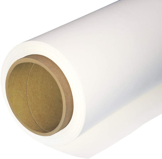 Seamless Photography Background Paper Roll, White Photo Paper Backdrop for Photography, Video and Streaming (107''x16' Artic White)