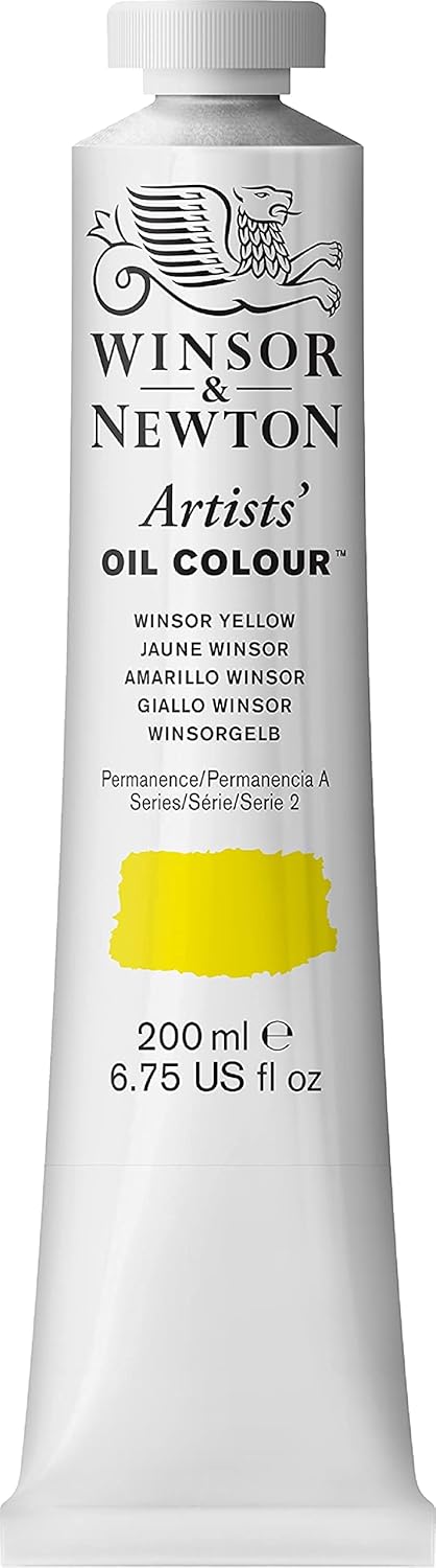 Winsor & Newton Artists' Oil Color, 200ml (6.75 oz) Tube, Winsor Yellow