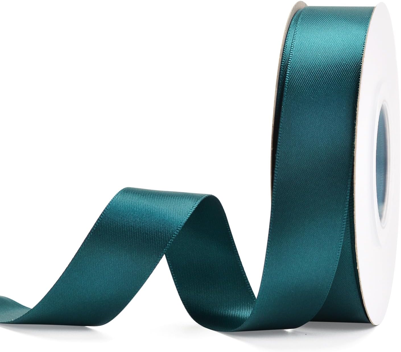 YAMA Double Face Satin Ribbon - 7/8" 25 Yards for Gift Wrapping Ribbons Roll, Teal
