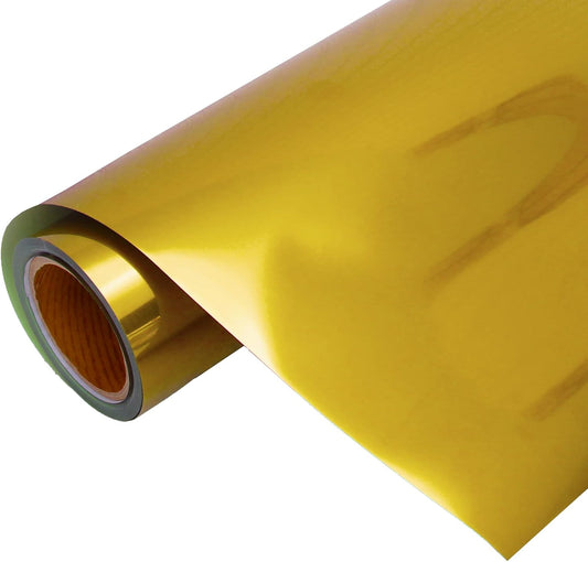 10 Yard x 20" Wide Roll Threadart Metallic Gold Heat Transfer Vinyl Film | Compatible with Venture Explore and Maker, Silhouette Cameo, & Large Format Cutters
