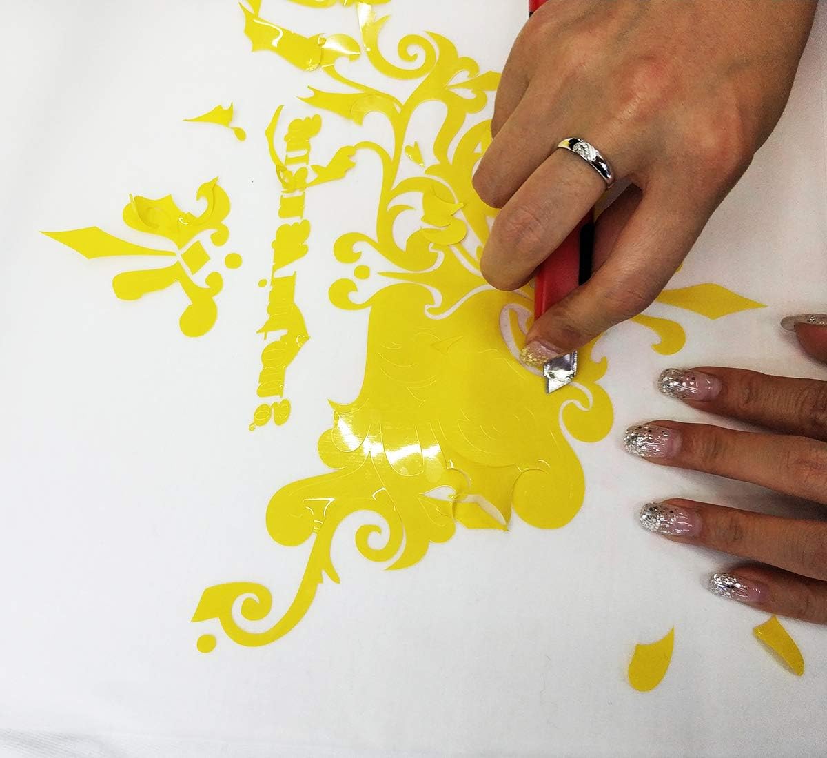 Guangyintong Heat Transfer Vinyl Yellow HTV Rolls, 12" x 12ft Iron on Vinyl for T-Shirts, Matte Surface HTV for All Cutter Machine Easy to Cut & Weed for Heat Vinyl DIY Design