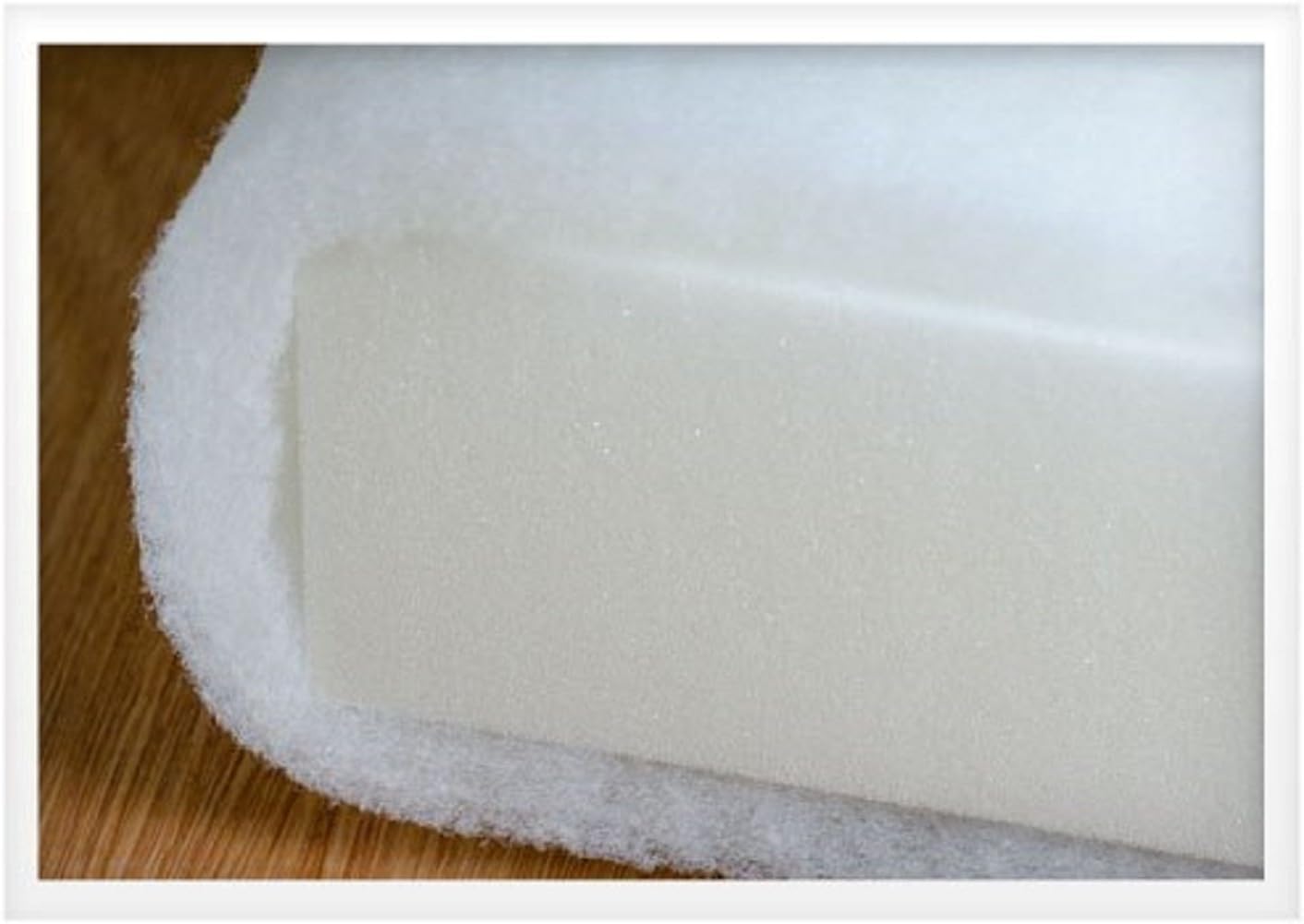 FoamRush 9" x 24" x 24" Seat Cushion Foam with Batting/Dacron (Cushion Seat Replacement) Made in USA