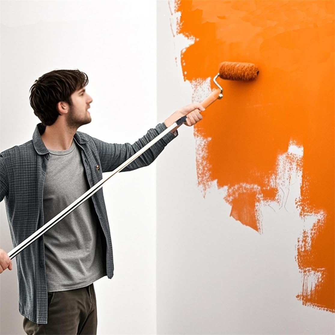 Extension Pole 71inch Adjustable Paint Rollers Brush Extension Pole 5 Pieces Stainless Steel Pole for Window Squeegee Ceiling Cleaning Tools