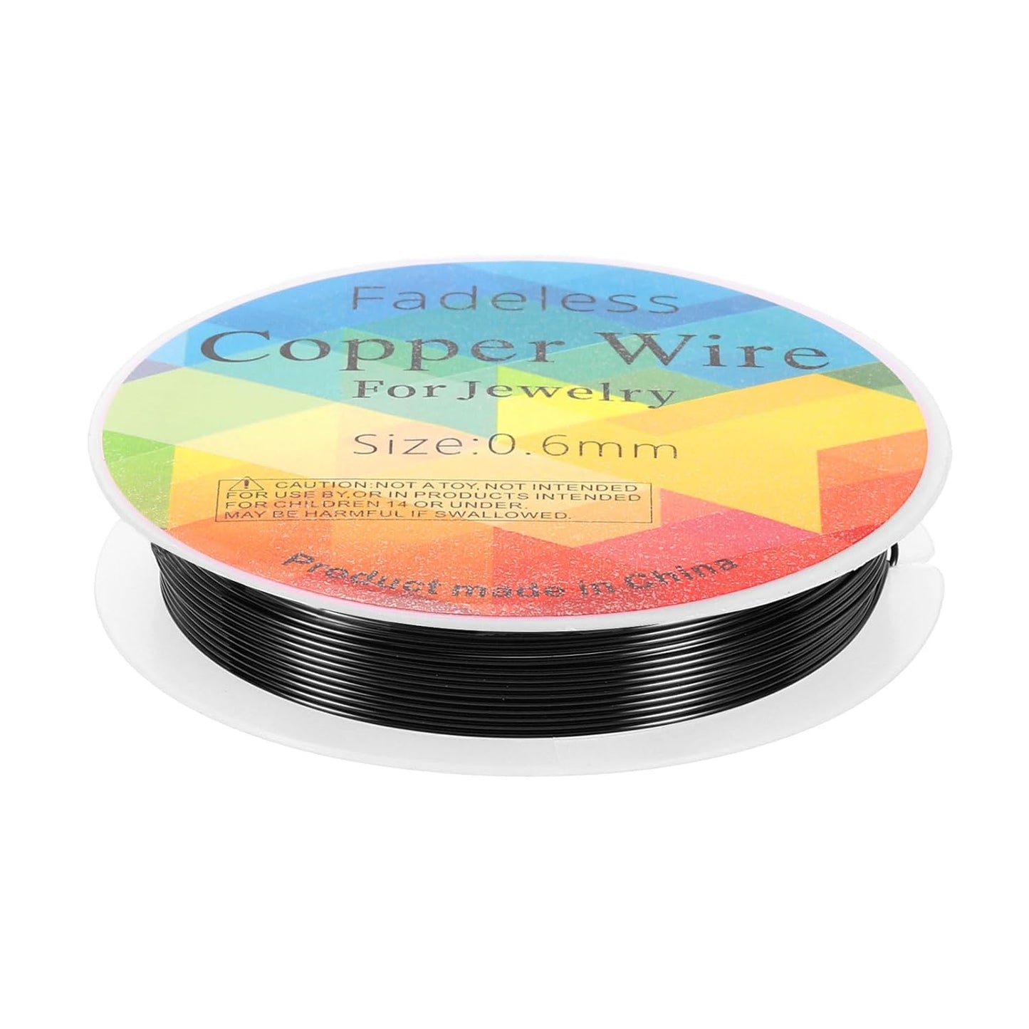 HARFINGTON 13ft Jewelry Wire, 22 Gauge (0.6mm) Brass Craft Soft Metal Tarnish Resistant Copper Beading Wire for Jewelry Making Supplies Crafting, Black