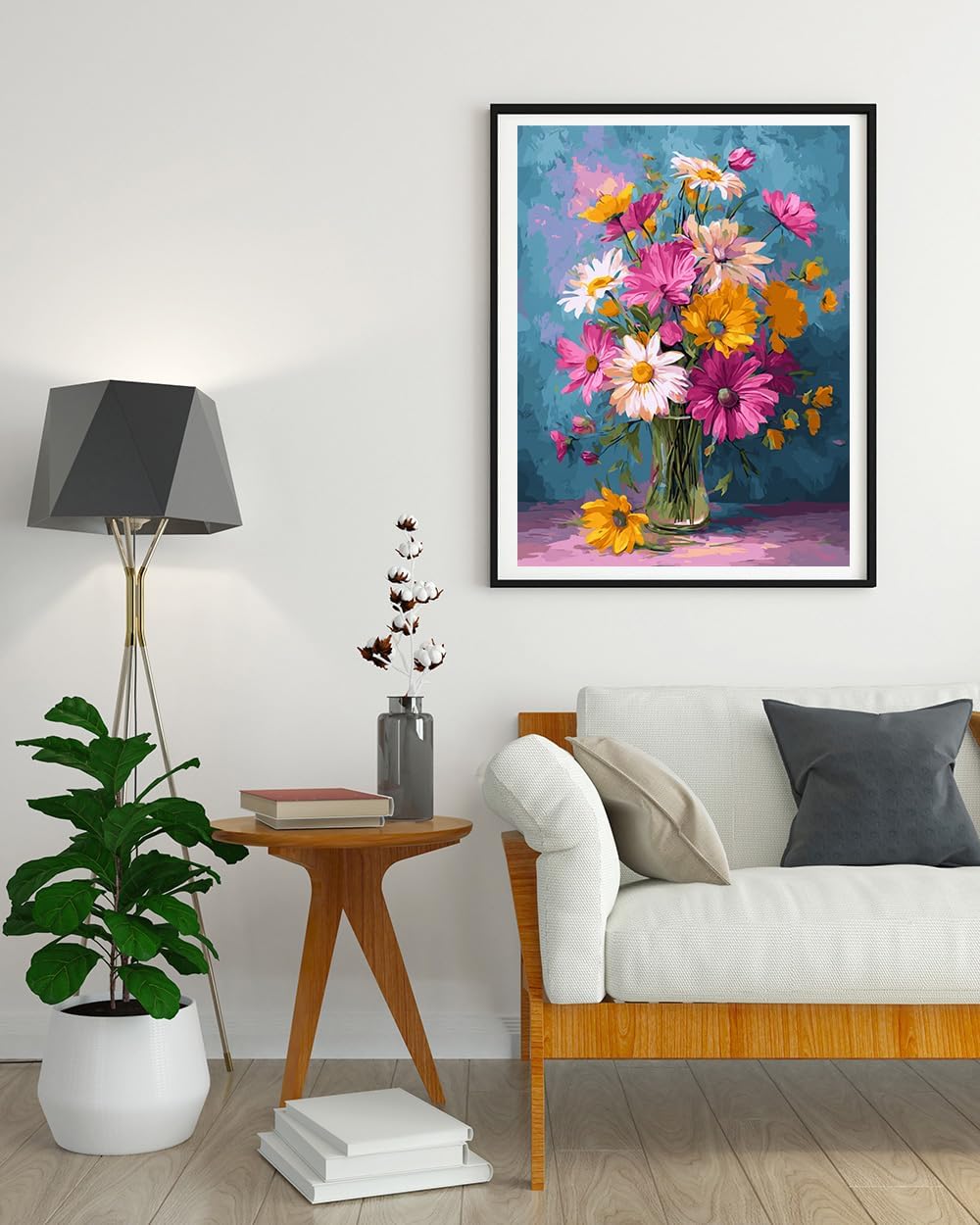 Moohue 14 ct Counted Cross Stitch Kits for Adults Flowers Cross Stitch Patterns Stamped Printed Cross Stitch Kits (Flowers 9)