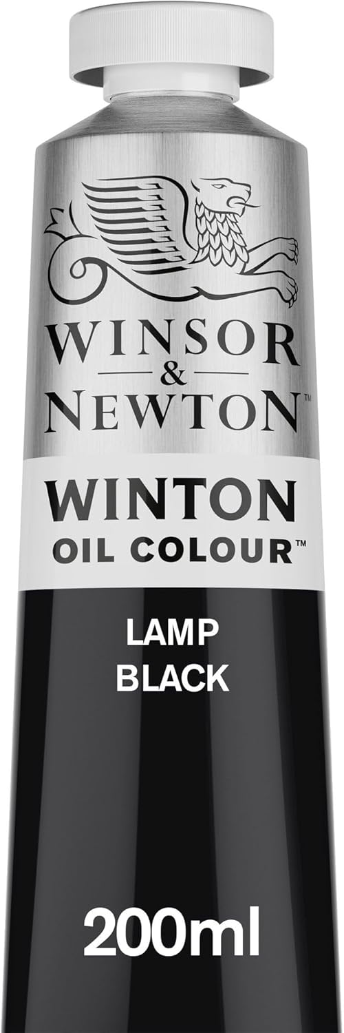 Winsor & Newton Winton Oil Color, 200ml (6.75-oz) Tube, Lamp Black