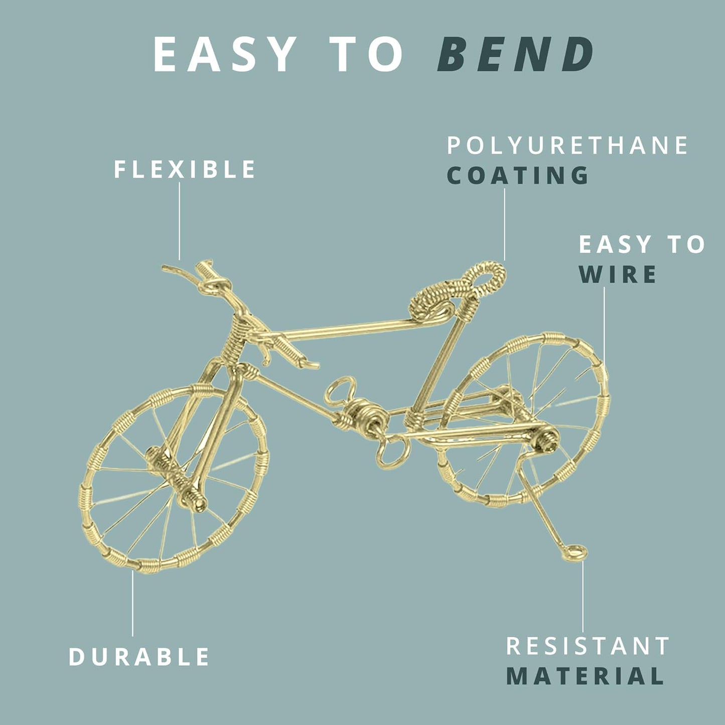 UTILE 18 20 22 24 Gauge 90 ft 99.9% Pure Soft Copper Wire for Electroculture Gardening, Jewelry Making, Crafting Wire Bendable, Plant Wire (Gold 24)