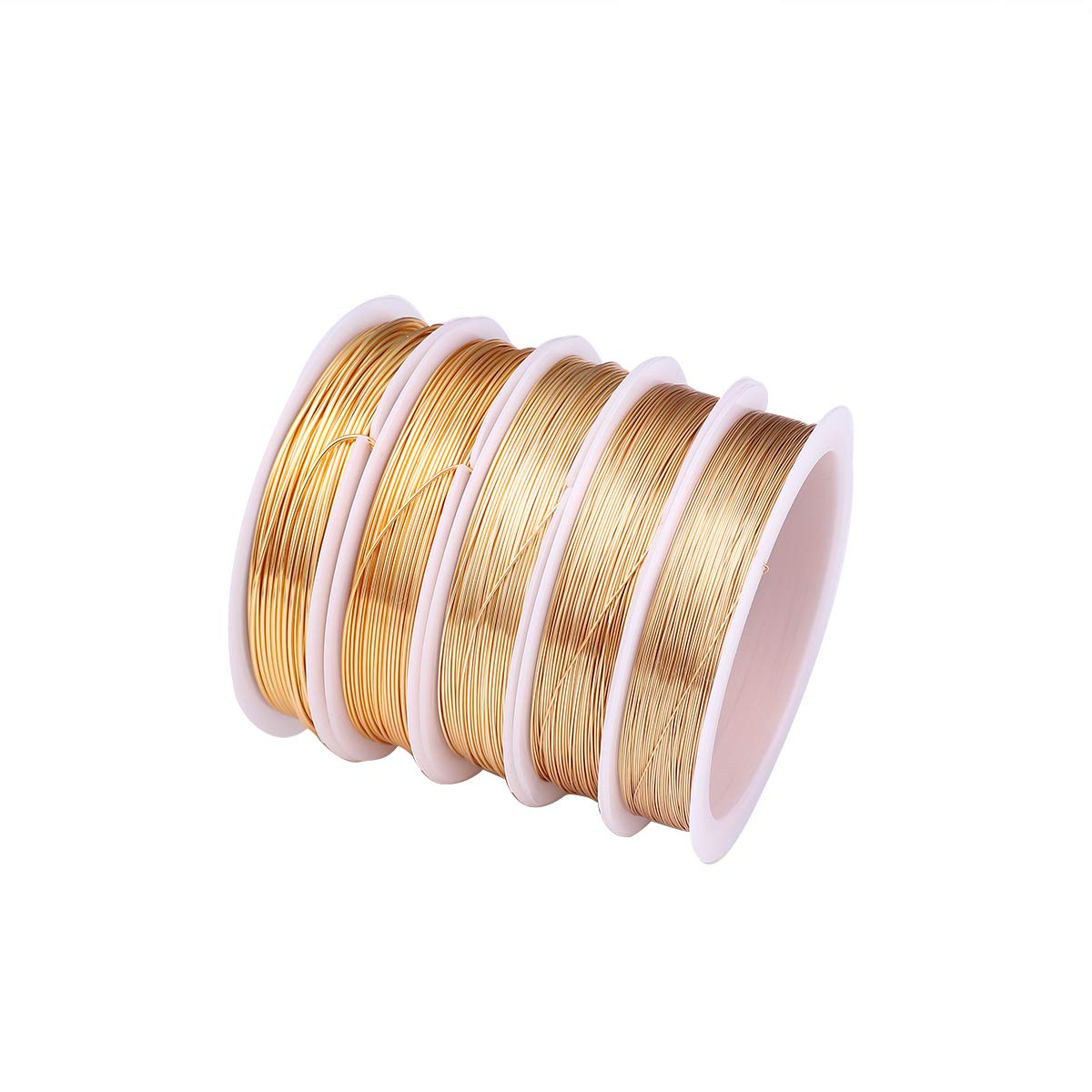 KC Gold Copper Wire 0.4mm Bead Cord for Bracelet Necklace Charm Beading Jewelry Making 27yard