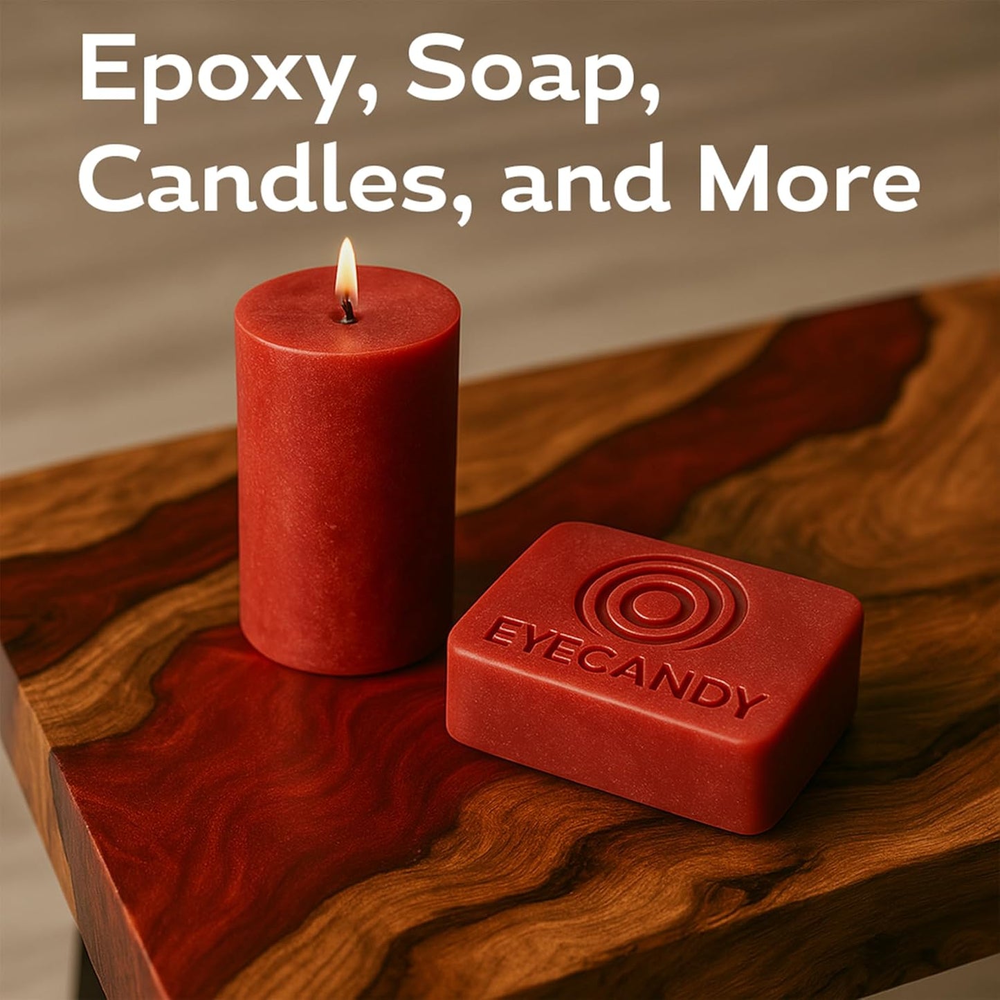 Eye Candy Pigments Premium Red Mica Powder - Baku Red (50gr) - for Epoxy, Resin, Soap, Paint, Woodworking, Acrylic Pouring, Bath Bombs, Fishing Lures - DIY Arts and Crafts Additive