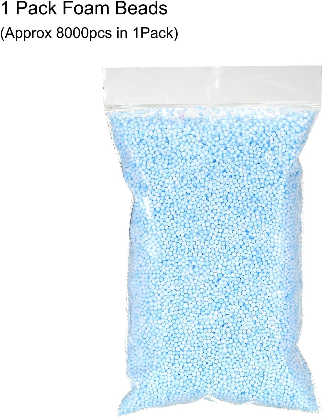 MECCANIXITY Foam Beads Foam Balls 2-3mm for Wedding and Party Decorations, Tiny Packing Balls, Arts DIY Crafts Supplies (Blue,1 Pack Approx 8000pcs)