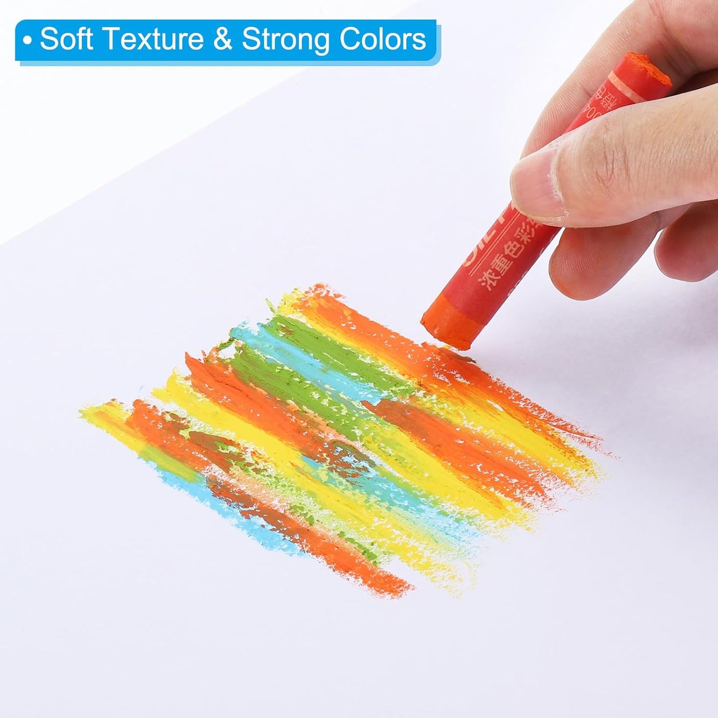 PATIKIL Sky Blue Oil Pastels, 12Pcs Soft Oil Crayons Creamy Pastels Stick Art Supplies for Art Painting Drawing Blending Graffiti for Artists Beginners