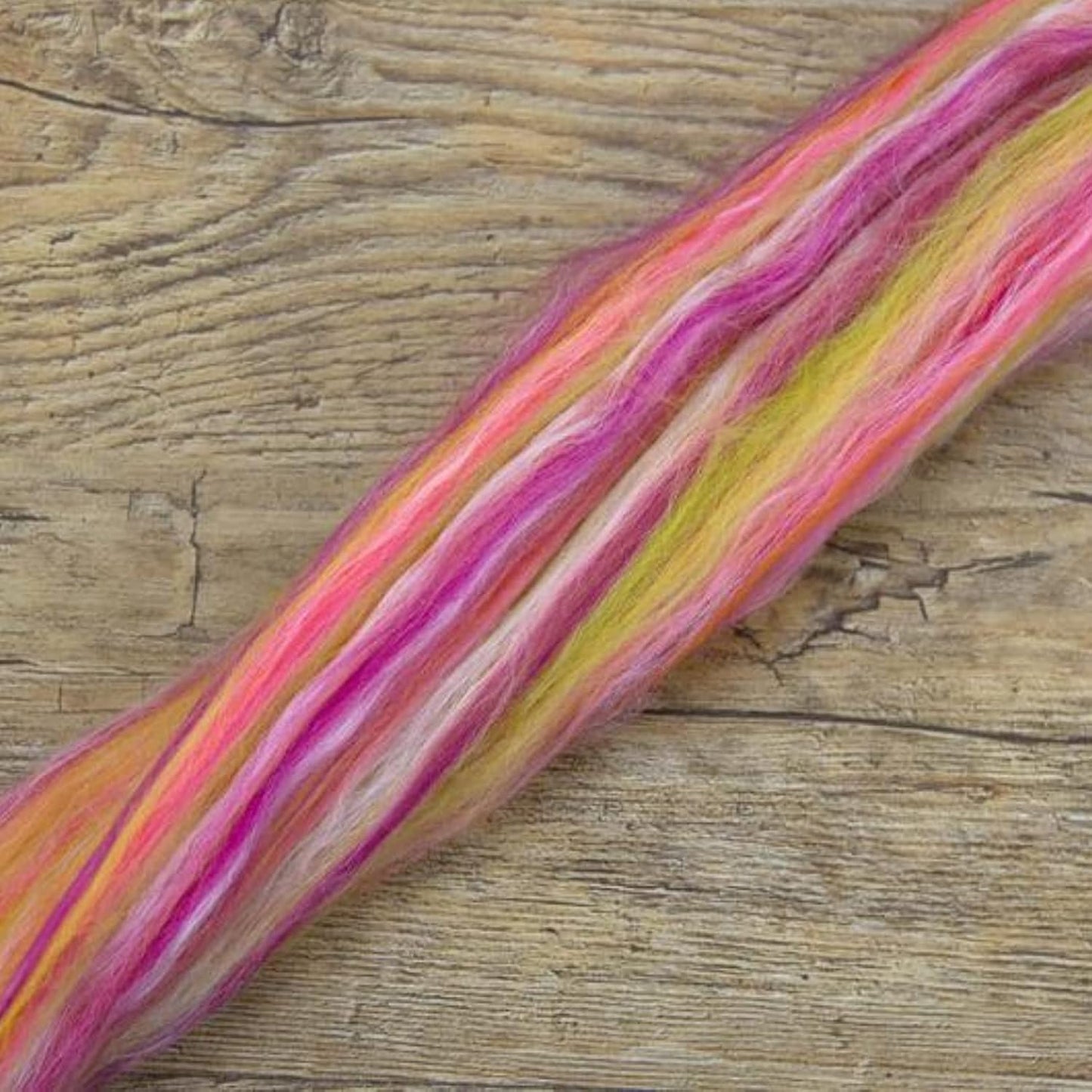 Revolution Fibers – Constellation Range Roving (8 Ounces) | Multicolored Tonal Blend of 70% Dyed Merino and 30% Tussah Silk Combed Top | Soft Fiber for Felting, Spinning, Knitting (Libra Orange)