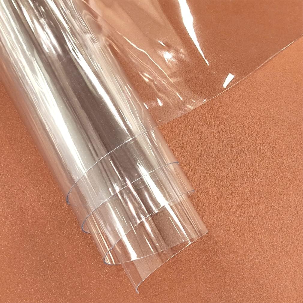 HYANG Transparent PVC Super Clear Holographic Vinyl Sheets 1 Roll 11.8''x47'' (30cmx120cm) for DIY Bows Earrings Bags DIY Crafts Making (HY-101)