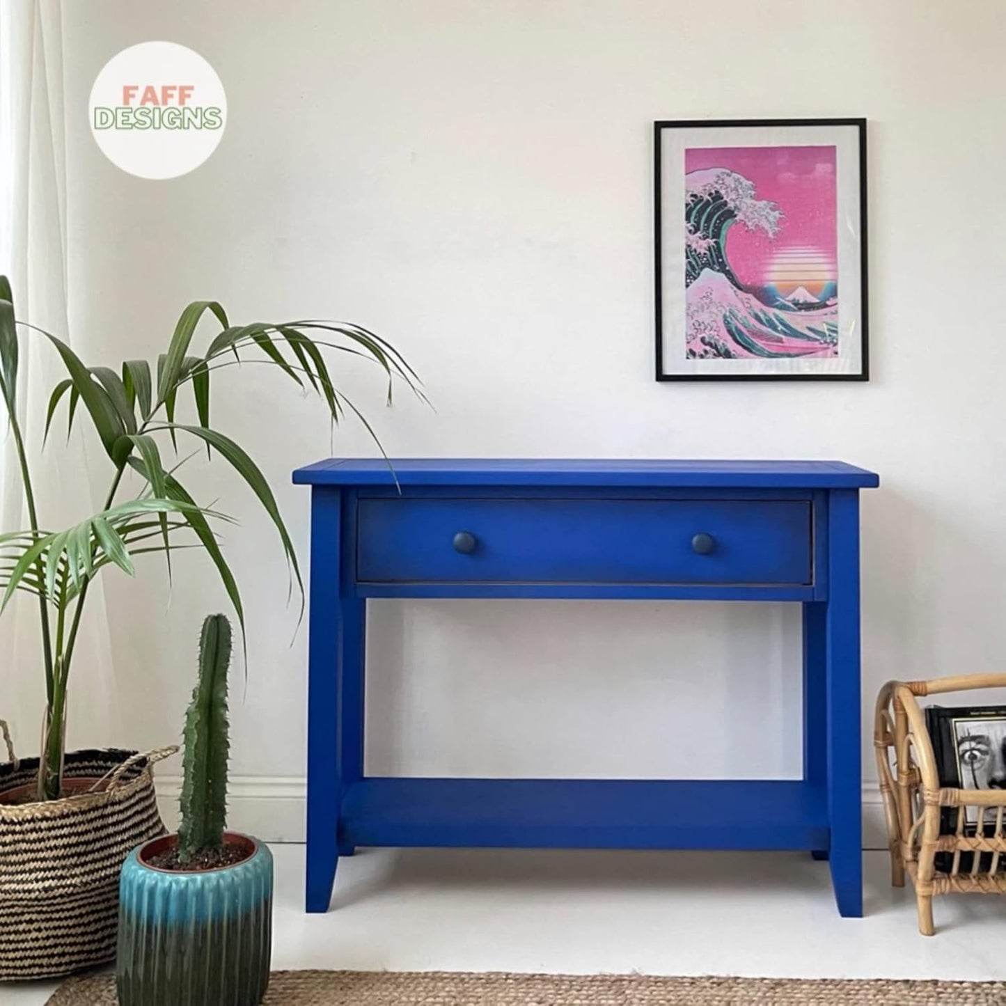 Dixie Belle Paint Company Chalk Finish Furniture Paint - Cobalt Blue (8oz) - Matte Vibrant Blue Chic Chalk Mineral DIY Furniture Paint
