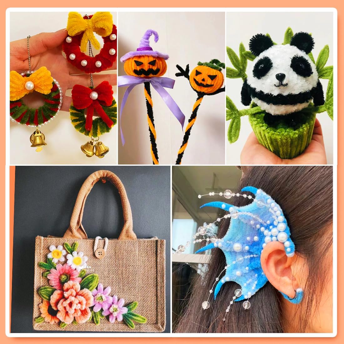 200pcs Pipe Cleaners, Pipe Cleaners for crafts, Craft Supplies Chenille Stems for Art&Craft Christmas DIY projects(12inch*6mm,Green)