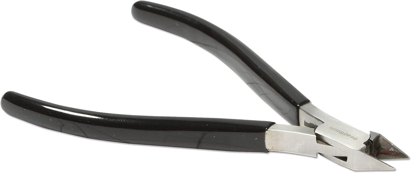 The Beadsmith Side Cutter – Extra Fine Tips – 4.5 inches (114mm) – PVC Grip Handle with Double Leaf Springs – Jewelry Making Tool for Creating Bracelets, Earrings and Necklaces