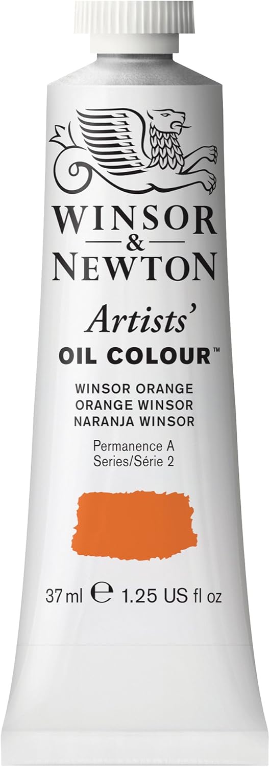 Winsor & Newton Artists' Oil Color, 37ml (1.25 oz) Tube, Winsor Orange