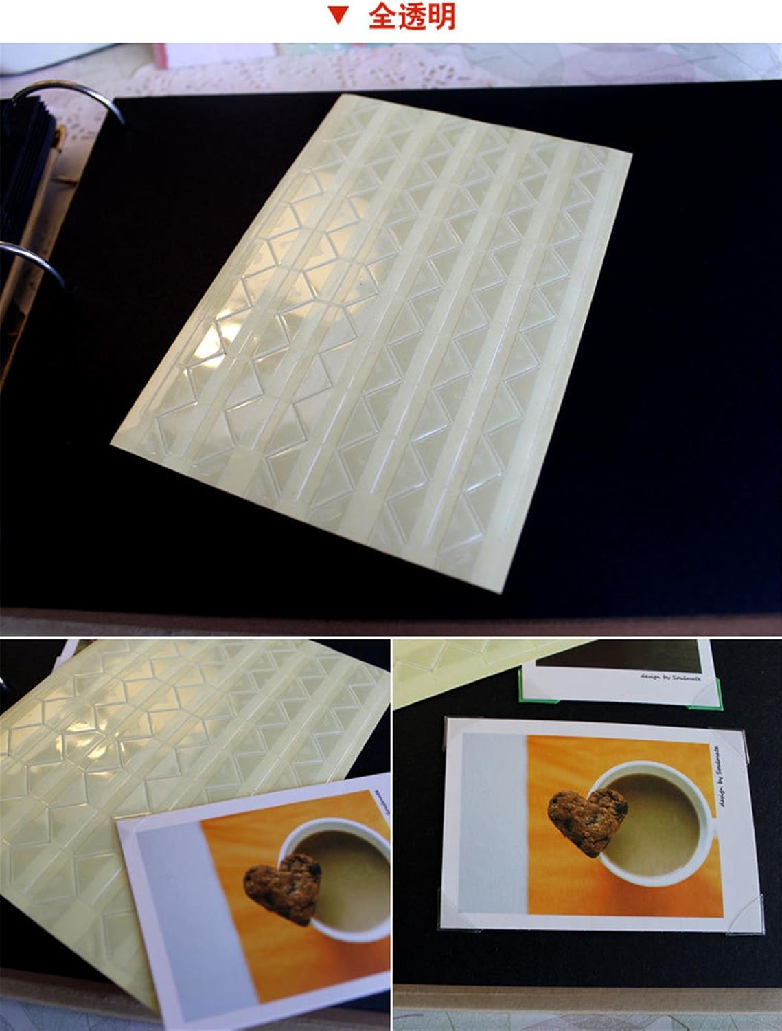 10 Sheet (1020-pack) Photo Corners Self Adhesive PVC Paper Photo Foto Corner Stickers for Scrapbooking Personal Journal (White)