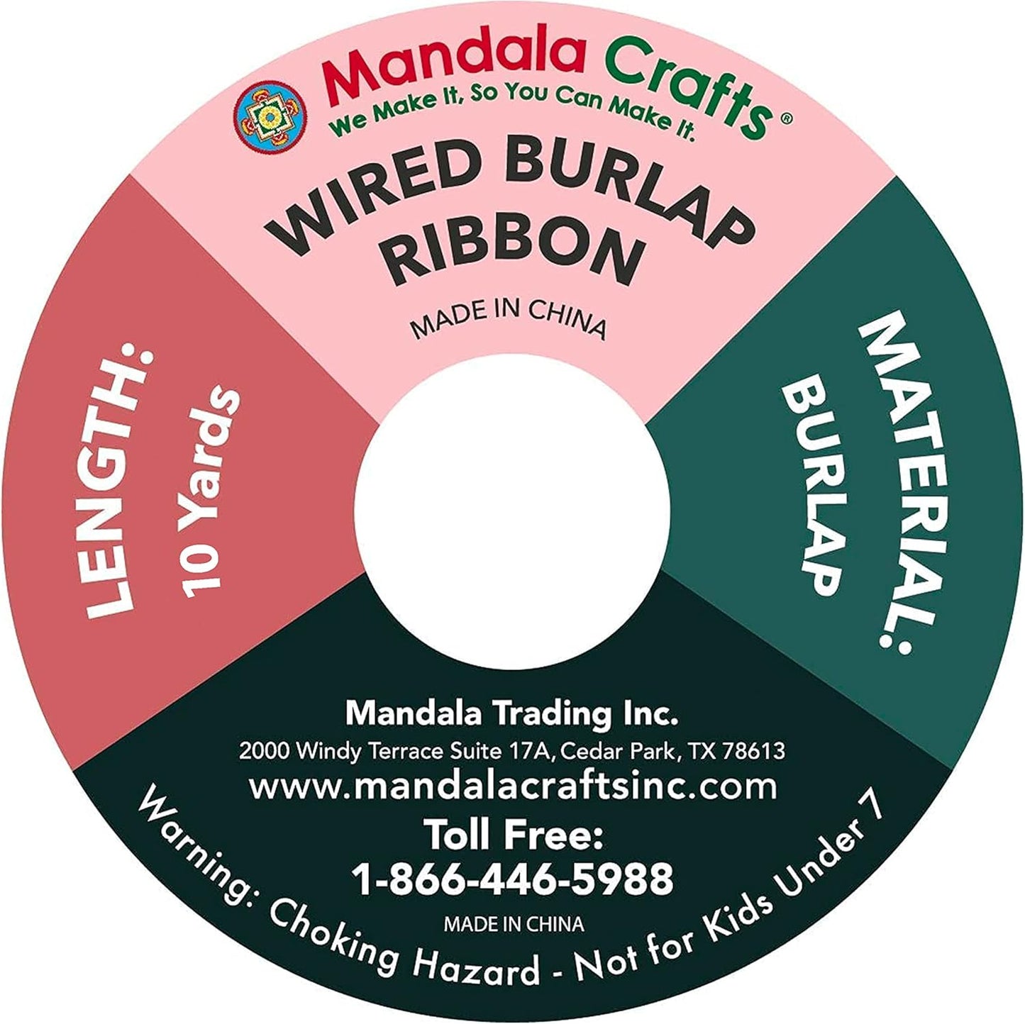 Mandala Crafts Red Burlap Wired Ribbon 2 Inches Wide Jute Ribbons for Crafts - 10 Yds Roll Rustic Burlap Wrap Trim Ribbons for Wreaths Bows Party Decoration