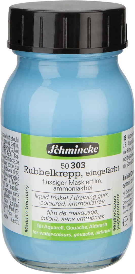 Schmincke - Liquid frisket coloured, 100 ml, 50 303055, colourless masking liquid for opaque areas of paintings on watercolour paper, ammonia-free