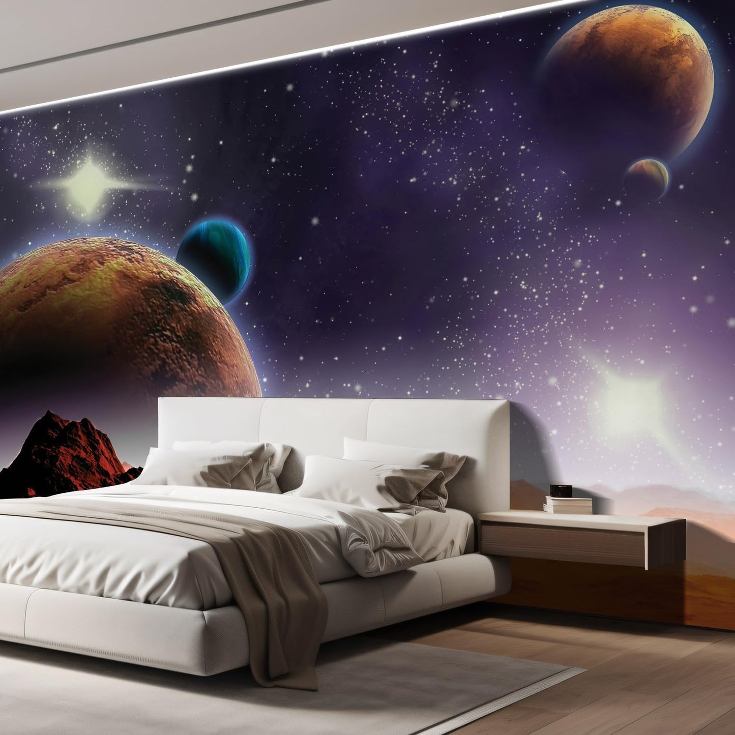 wall26 Peering into a Vibrantly Colored Space Wall Mural, Removable Sticker, Home Decor - 96x144 inches