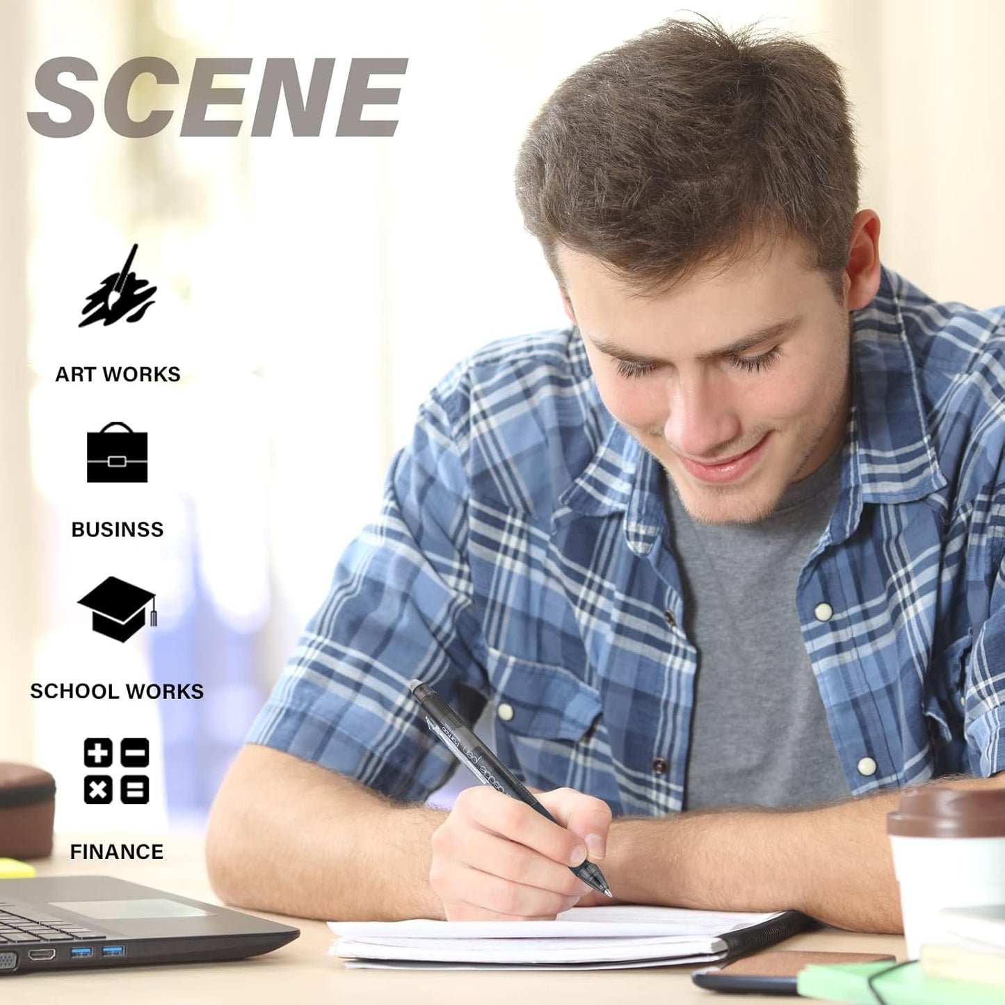 ParKoo Retractable Erasable Gel Pens Clicker Fine Point 0.7 mm, Make Mistakes Disappear, 3 Black/3 Blue Ink Pens with 4 Bonus Refills for Drawing Writing Journaling and Crossword Puzzles