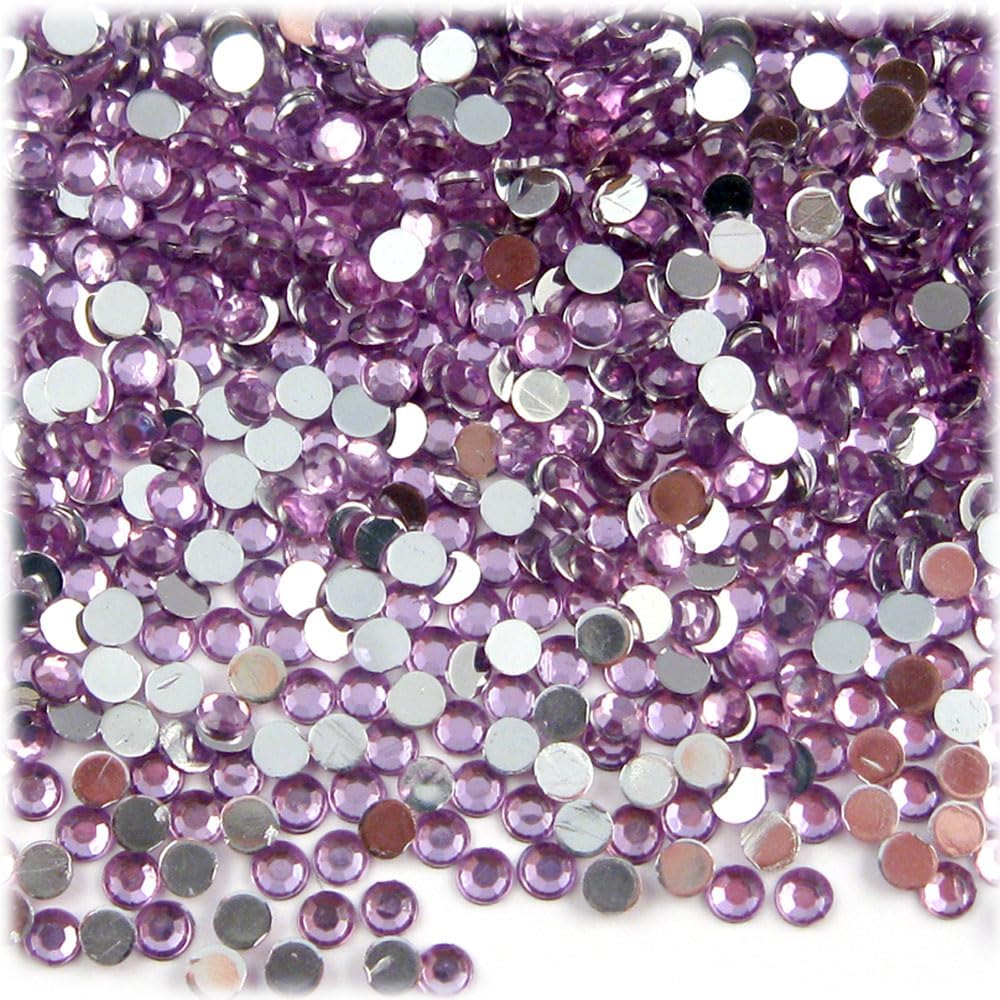 The Crafts Outlet 1,440pc Rhinestones Round 3mm (10ss) Flatback Light Pink