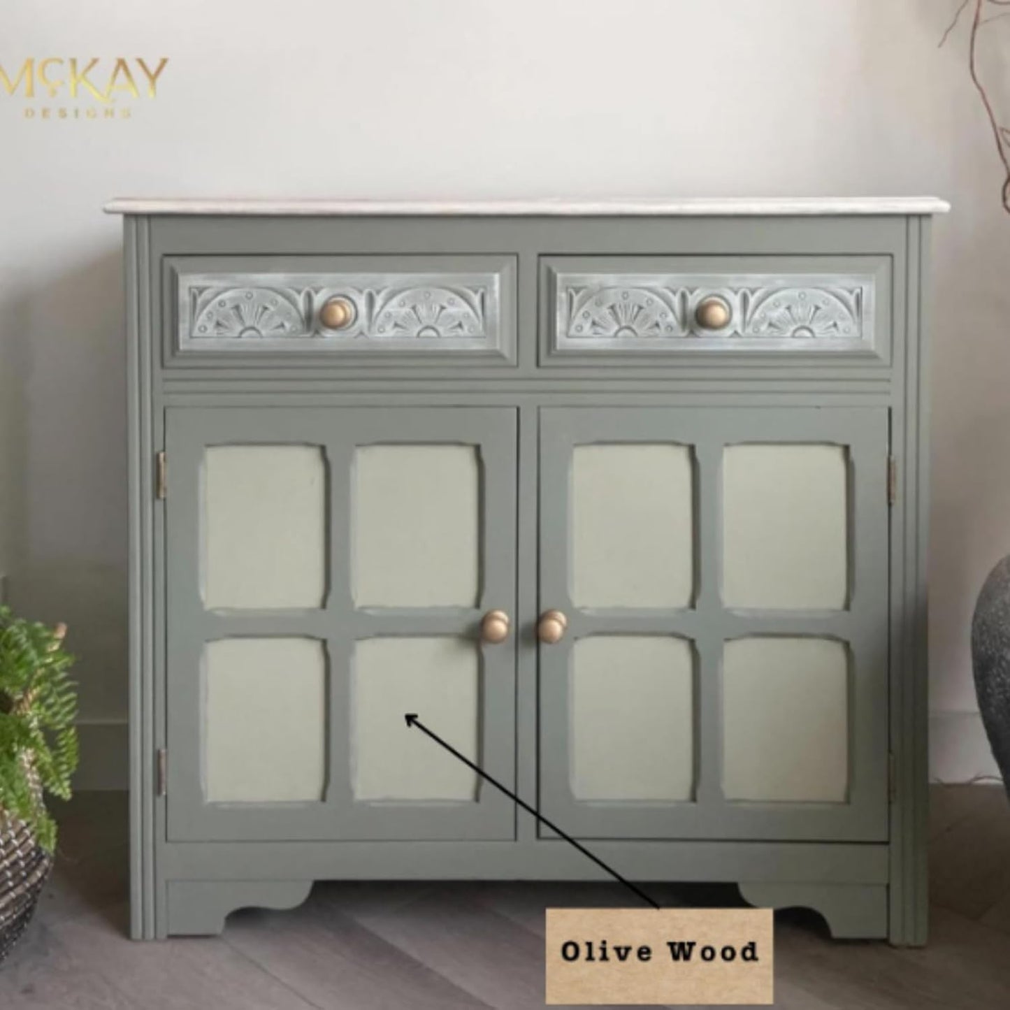 Dixie Belle Paint Company Chalk Finish Furniture Paint – Olive Wood (8oz) – Matte Chic Chalk Mineral DIY Furniture Paint