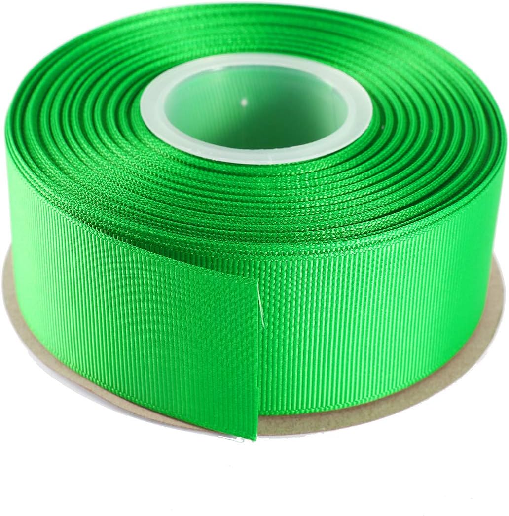 ITIsparkle 11/2" Inch Grosgrain Ribbon 25 Yards-Roll Set for Gift Wrapping Cake Decoration Party Favor Hair Braids Hair Bow Baby Shower Decoration Floral Arrangement Craft Supplies, Emerald Ribbon