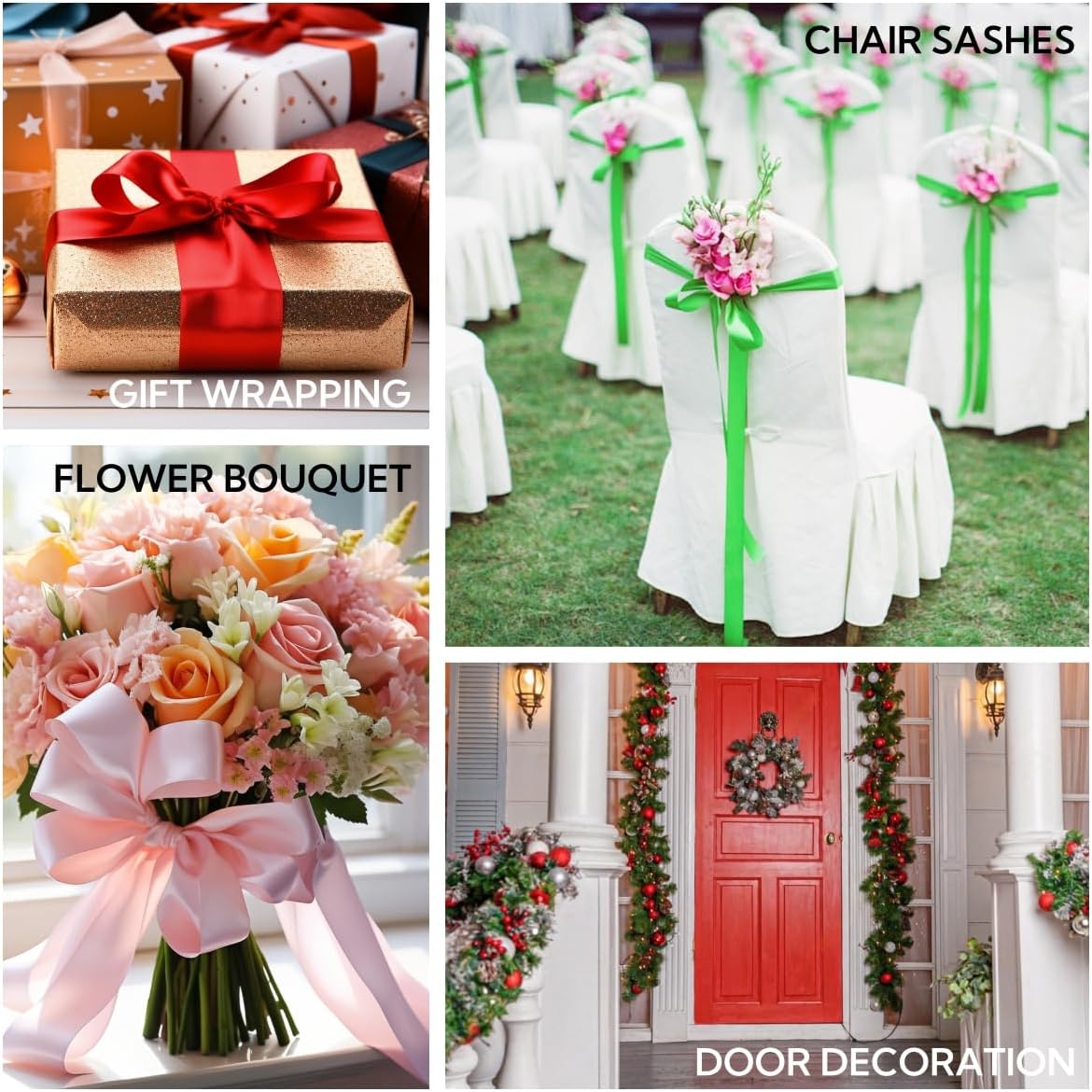 4 Inch 25 Yard Wide Satin Ribbon Pink, Solid Fabric Large Ribbon Roll for Cutting Ceremony Wedding Opening Party Decoration, Chairs, Sewing, Festival Pageant Sashes