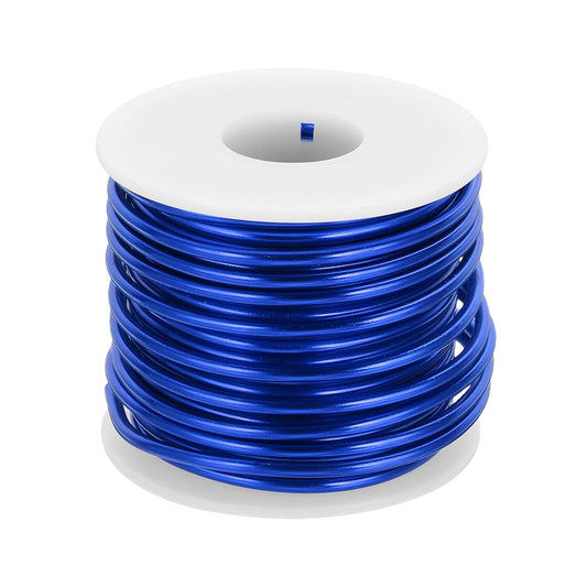 MECCANIXITY 9 Gauge Anodized Aluminum Craft Wire Bendable Bonsai Training Wire 56 Feet 3mm for Sculpting Crafts Wreath Floral Beading Jewelry Making, Dark Blue