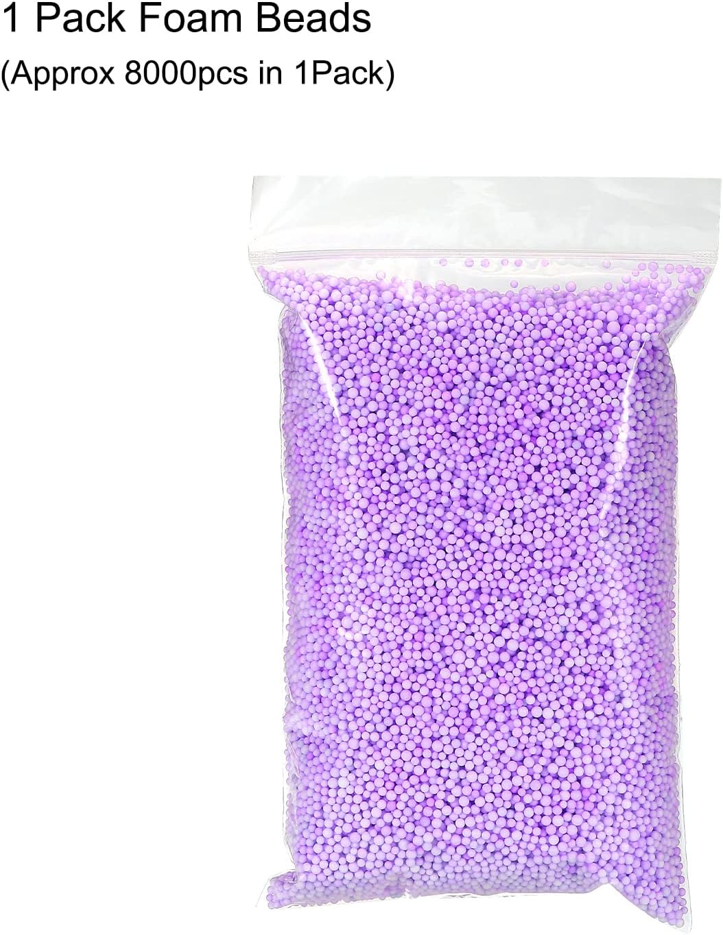 MECCANIXITY Foam Beads Foam Balls 2-3mm for Wedding and Party Decorations, Tiny Packing Balls, Arts DIY Crafts Supplies (Purple,1 Pack Approx 8000pcs)
