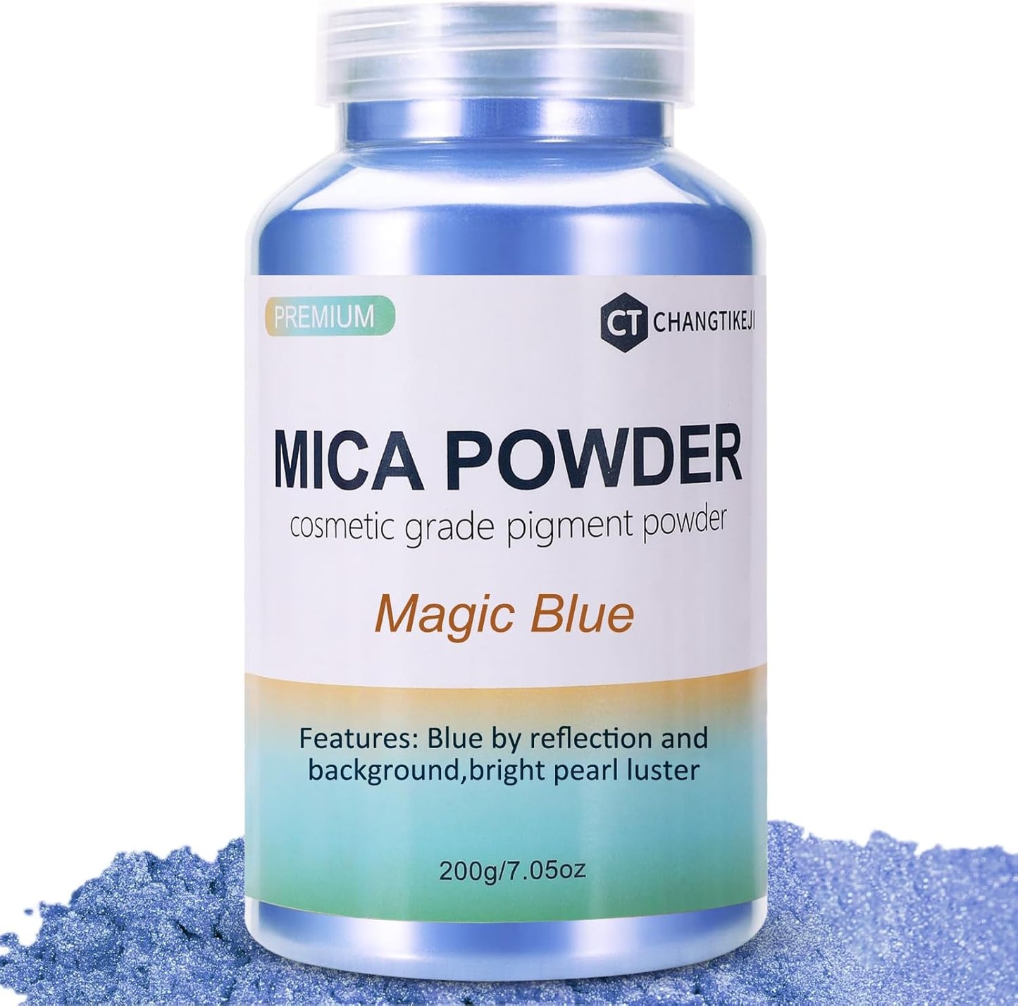 Mica Powder,7.05OZ（200g）,Magic Blue Mica Powder Pigment for Epoxy Resin，Lip Gloss，Car Paint，Dye，Soap Making，Nail Polish,Epoxy Resin,Candle Making,Bath Bombs