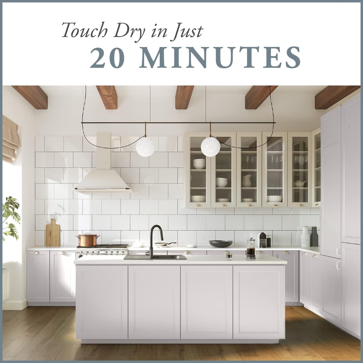 AMY HOWARD AT HOME Chalk-Based One Step Paint for Furniture, Cabinetry, Decor, Finish, and More | No Stripping, Sanding, or Priming | Ultra-Light Base | 32 Ounce | Italian Silver