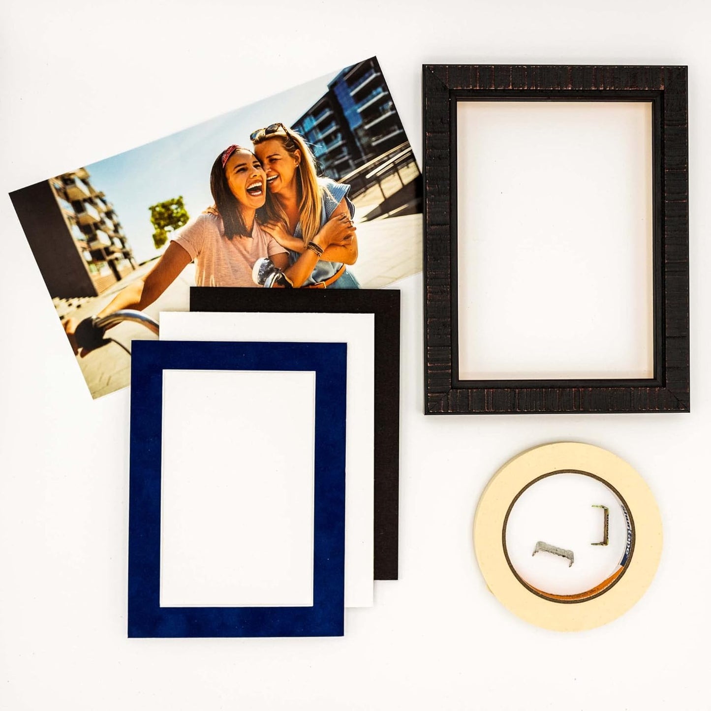 Poster Palooza 11x14 Mat Bevel Cut for 8.5x11 Photos - Acid Free Brooke Blue Suede Precut Matboard - For Pictures, Photos, Framing - 4-ply Thickness