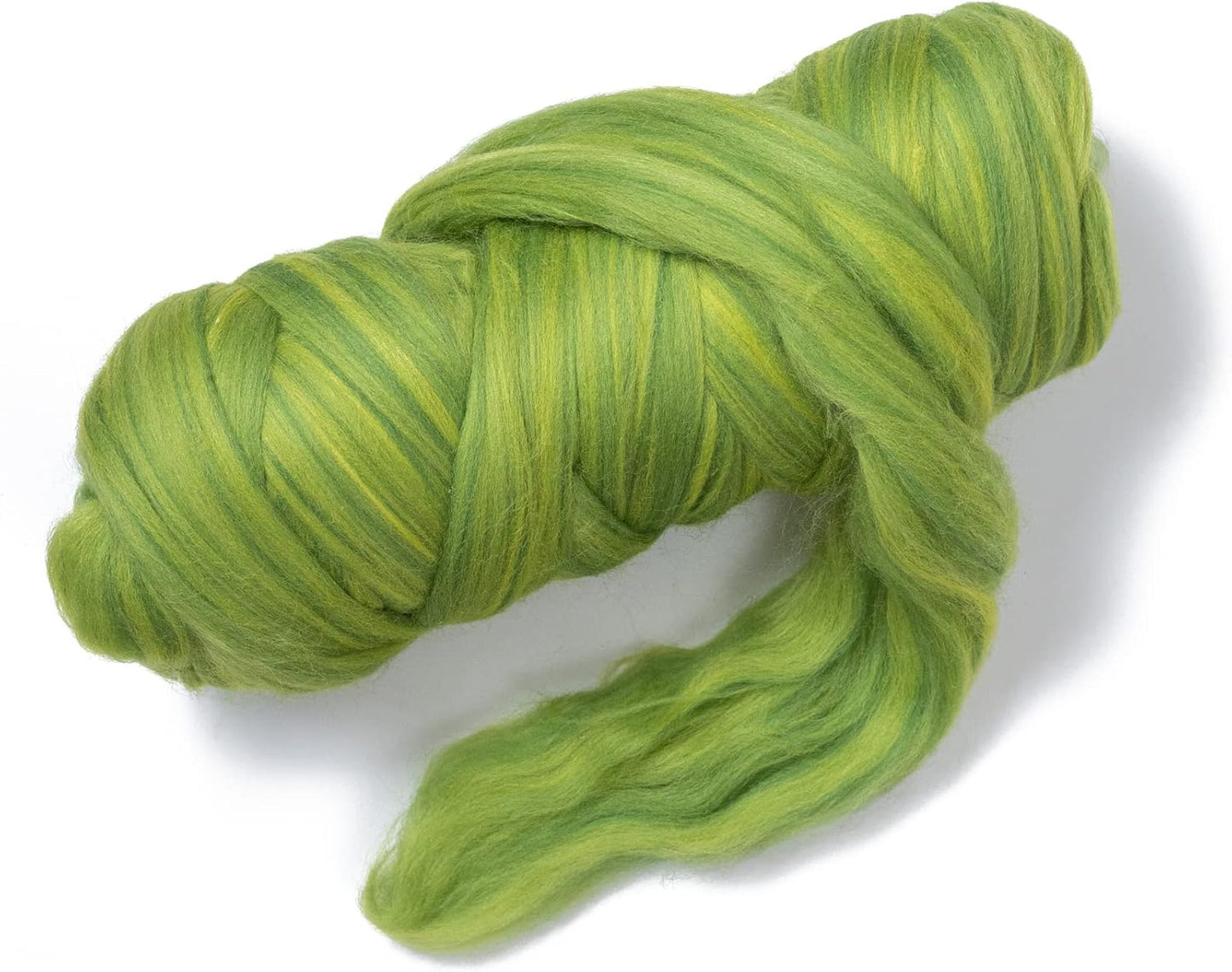 Multi Colored Natural Wool roving, 1 lb. Best Wool for Needle Felting, Wet Felting, handcrafts and Spinning. (Forest, 1lb)