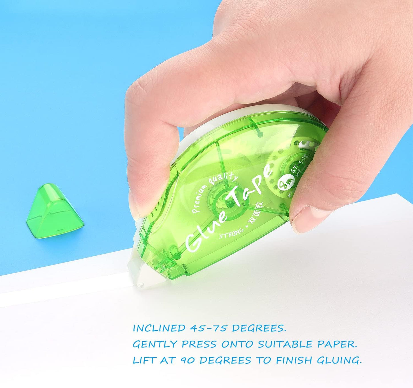 Tamaki 6 Pack Double Sided Tape Roller, Adhesive Scrapbooking Glue, Dispenser Runner for Crafts and Arts Projects, Photo Adhesive for Scrapbooking