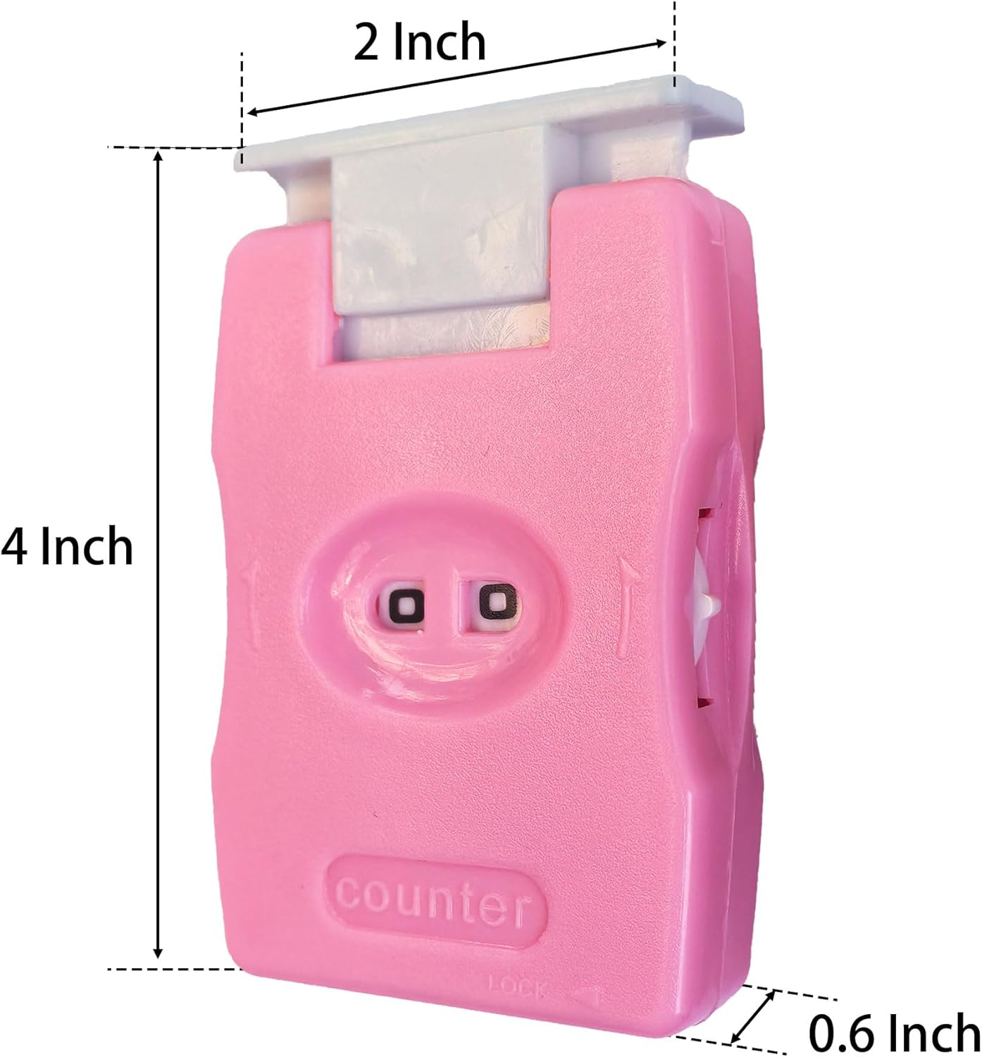 2 Pieces Knitting Counter, Needle Marking Tool, Plastic Knit Counter, Knitting Stitch Counter, Pink