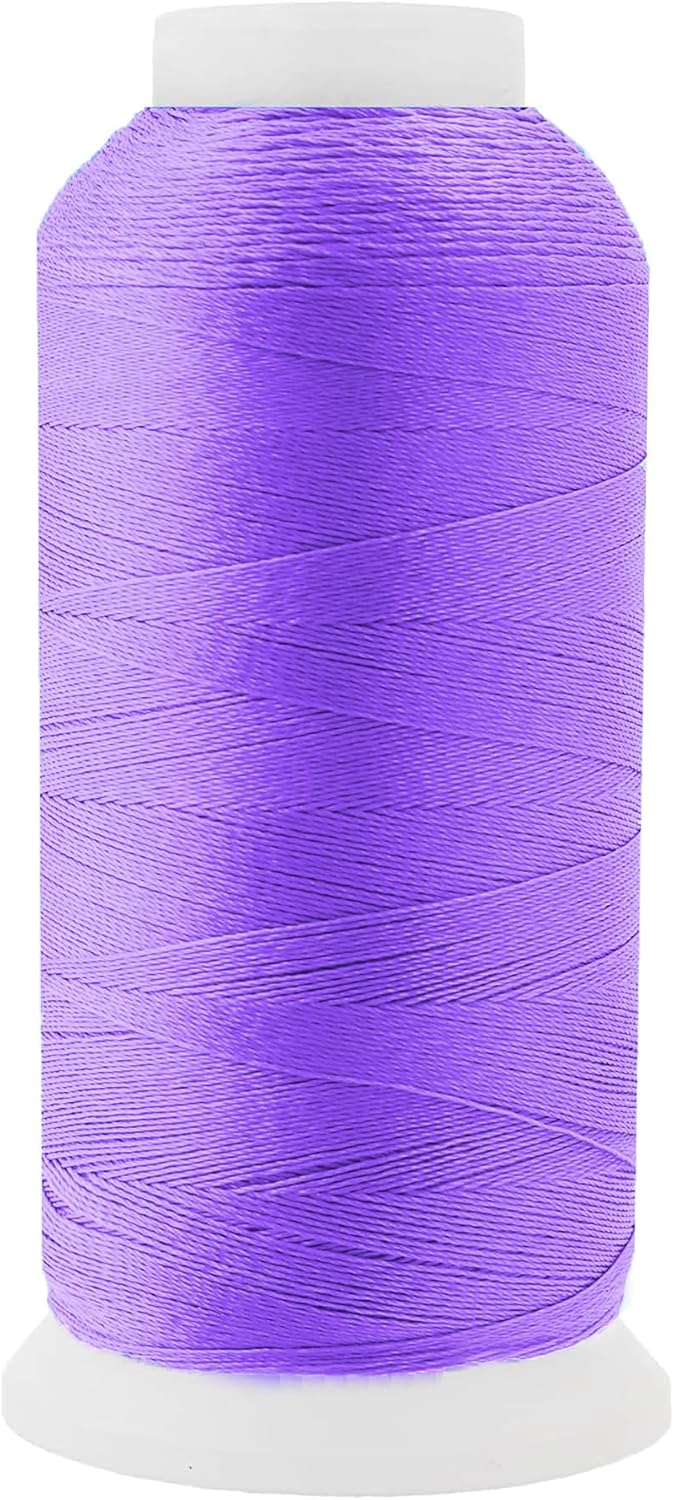 Mandala Crafts Lilac Heavy Duty Thread -1500 Yds Tex 90 Thread for Sewing Drapery Jeans Leather Hair Outdoor Marine Upholstery