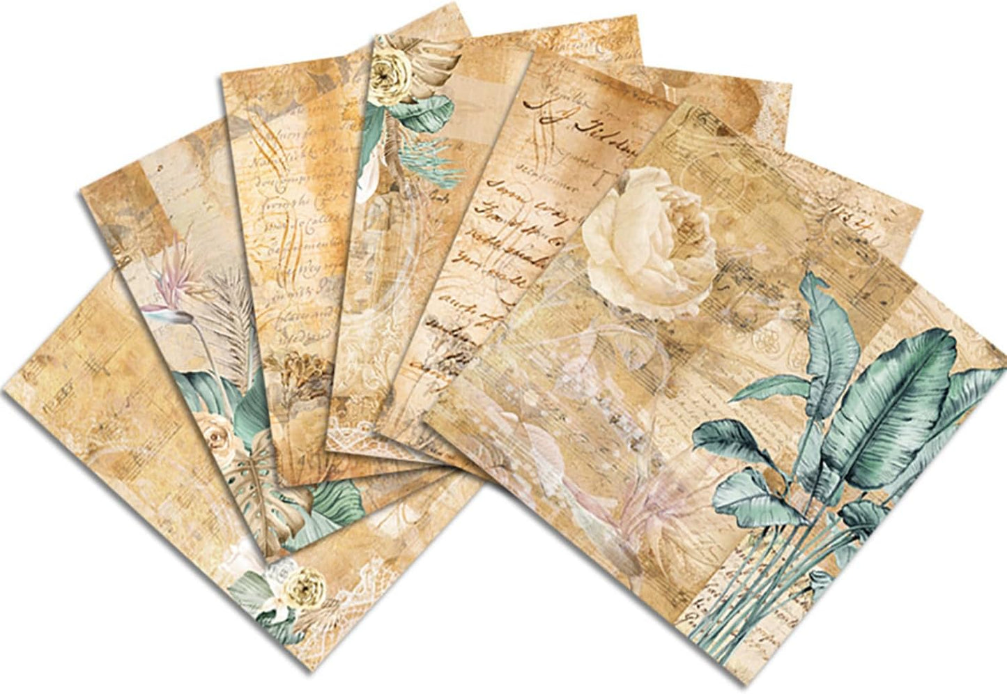 YASMEN Scrapbook Paper Pad 12x12, Vintage Patterned Cardstock, Single-Sided Decopodge, Retro Decorative Craft Paper, Scrapbooking Junk Journal Gift Card Making Supplies - 24 Sheets