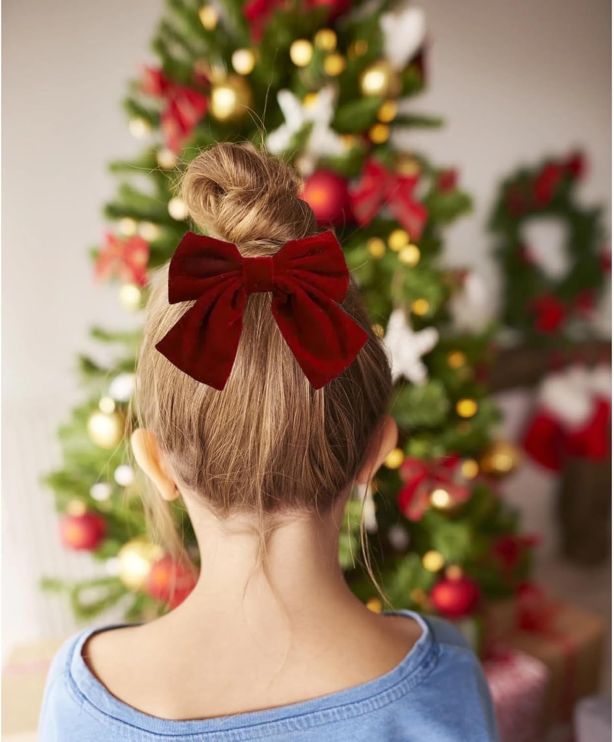 15 Yards Velvet Ribbon 1-1/2 Inch Single Face Red Velvet Ribbon Spool Prefect for Wedding, Ribbons for Gift Wrapping, Christmas Tree Ornaments Wreath Hair Bows, Ribbons for Crafts