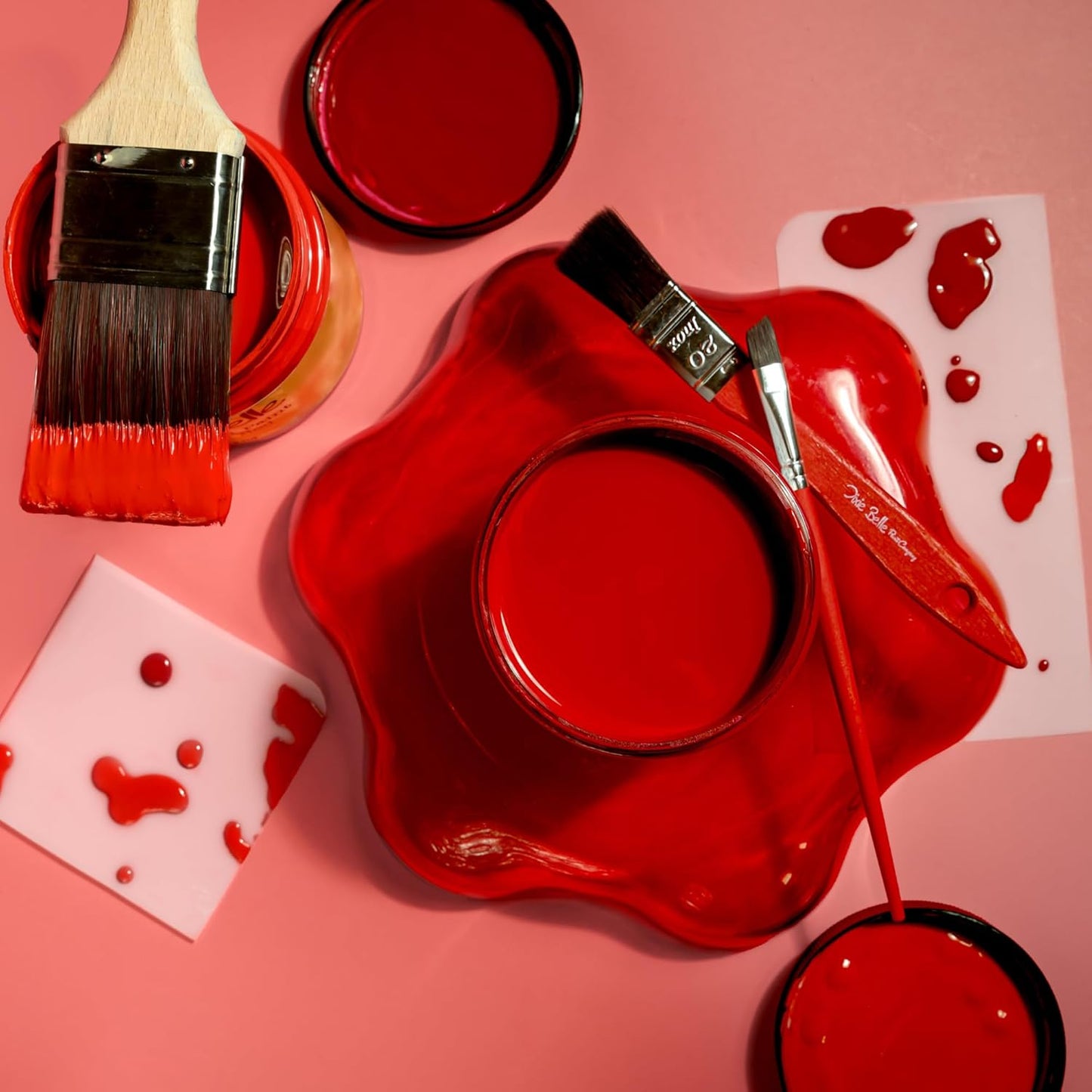 Dixie Belle Paint Company Chalk Finish Furniture Paint - Honky Tonk Red (16oz) - Matte True Red Chic Chalk Mineral DIY Furniture Paint