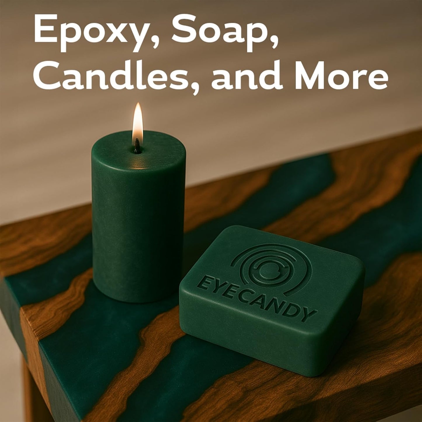 Eye Candy Pigments Premium Green Mica Powder - Dark Ocean Green (50gr) - for Epoxy, Resin, Soap, Paint, Woodworking, Acrylic Pouring, Bath Bombs, Fishing Lures - DIY Arts and Crafts Additive