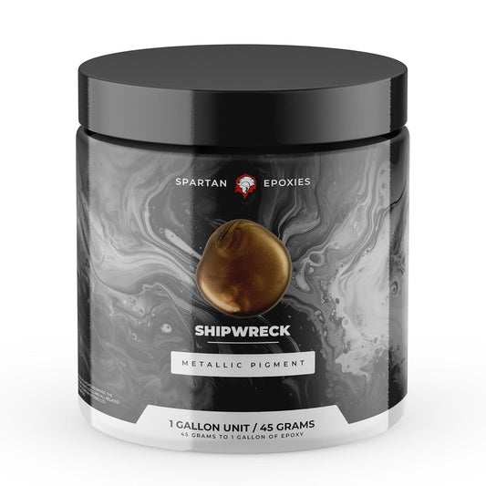 Spartan Epoxies Metallic Pigment Powder for Epoxy - 30 Unique Colors, 4oz for 1 Gallon and 12oz for 3 Gallons of Clear Epoxy, Made in The USA (Shipwreck, 4oz (45 Grams))