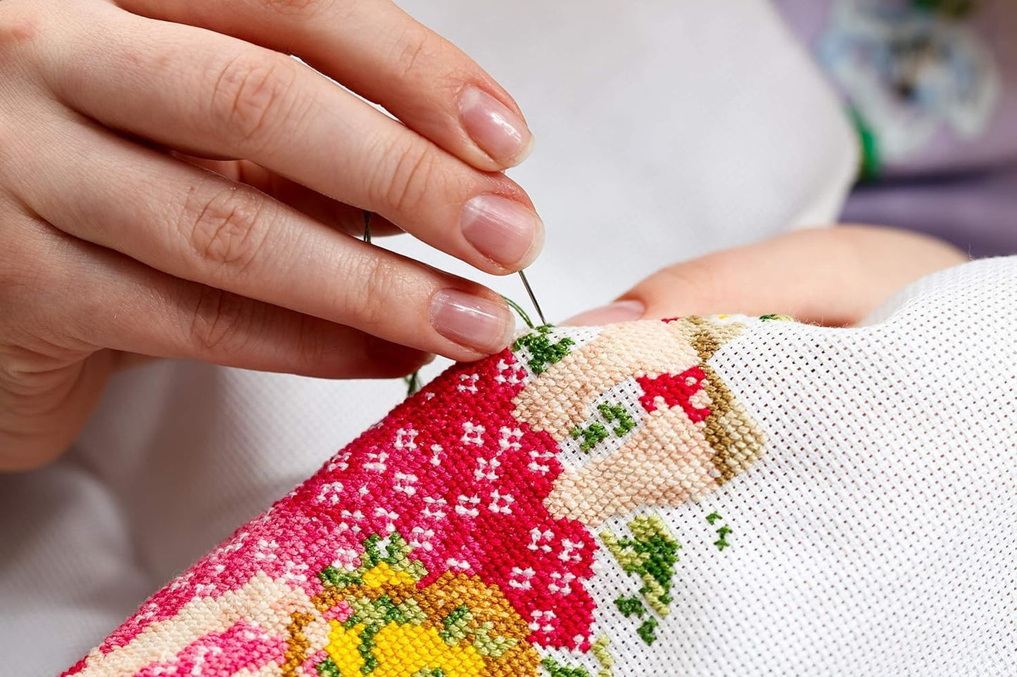 Maydiyer Counted Cross Stitch Kits Full Range of Embroidery Starter Kits for Beginners DIY 14CT Embroidery Kit for Girls-The Starry Night of Van Gogh 18.1×13.8 inch