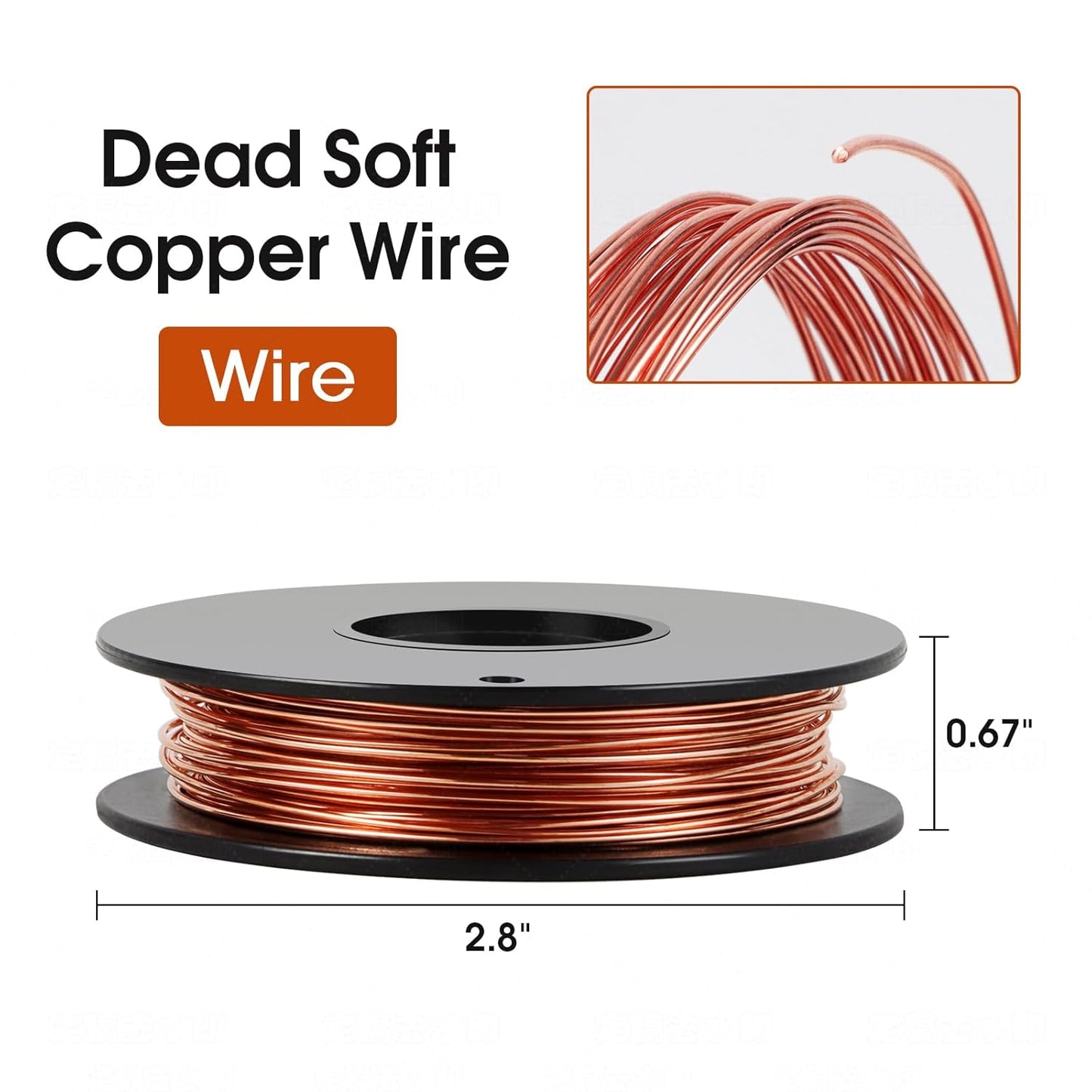 18 Gauge/1.0 mm 65 Feet 5 oz 99.9% Dead Soft Copper Wire for Electroculture Gardening, Jewelry Making, Beading, Science Projects, DIY Artwork, Christmas Wreaths Tree