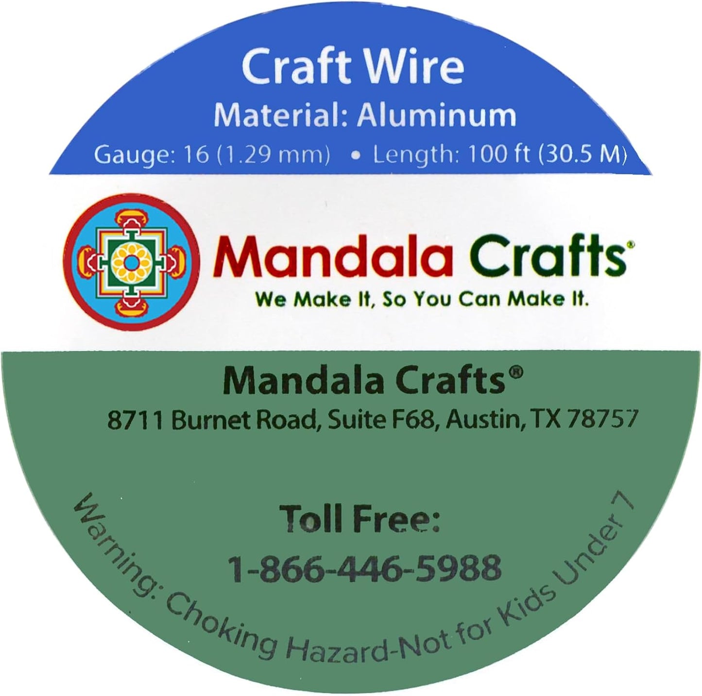 Mandala Crafts 16 Gauge Anodized Aluminum Craft Wire for Jewelry Making - 100 FT Colored Flexible Raspberry Wire - Bendable for Bonsai Armature Crafting Sculpting