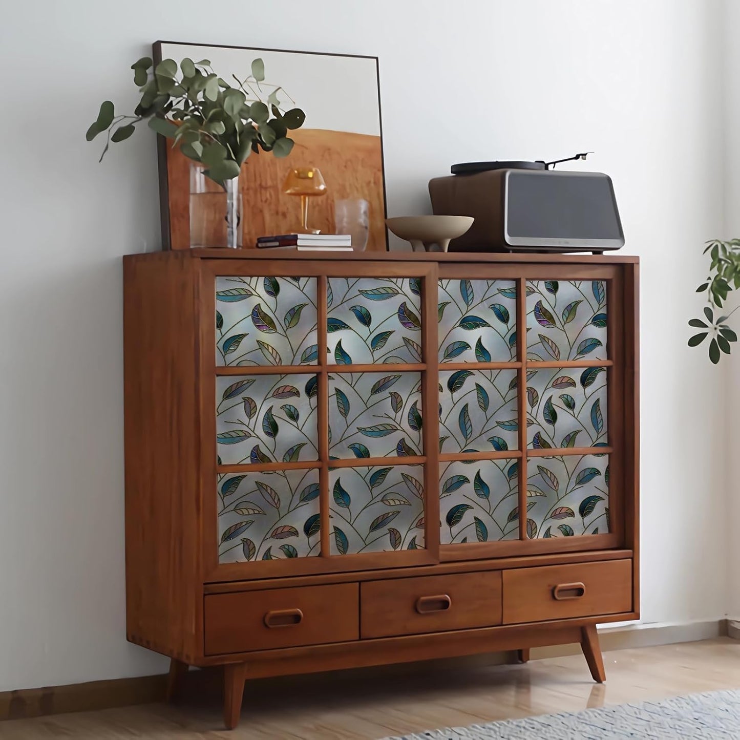 DKTIE Window Privacy Film Frosted Glass Static Cling UV Sun Blocking Heat Control Window Tint Day and Night Insulation Home Bathroom Door Decorative (S166, 29.5'' x 78.7'')