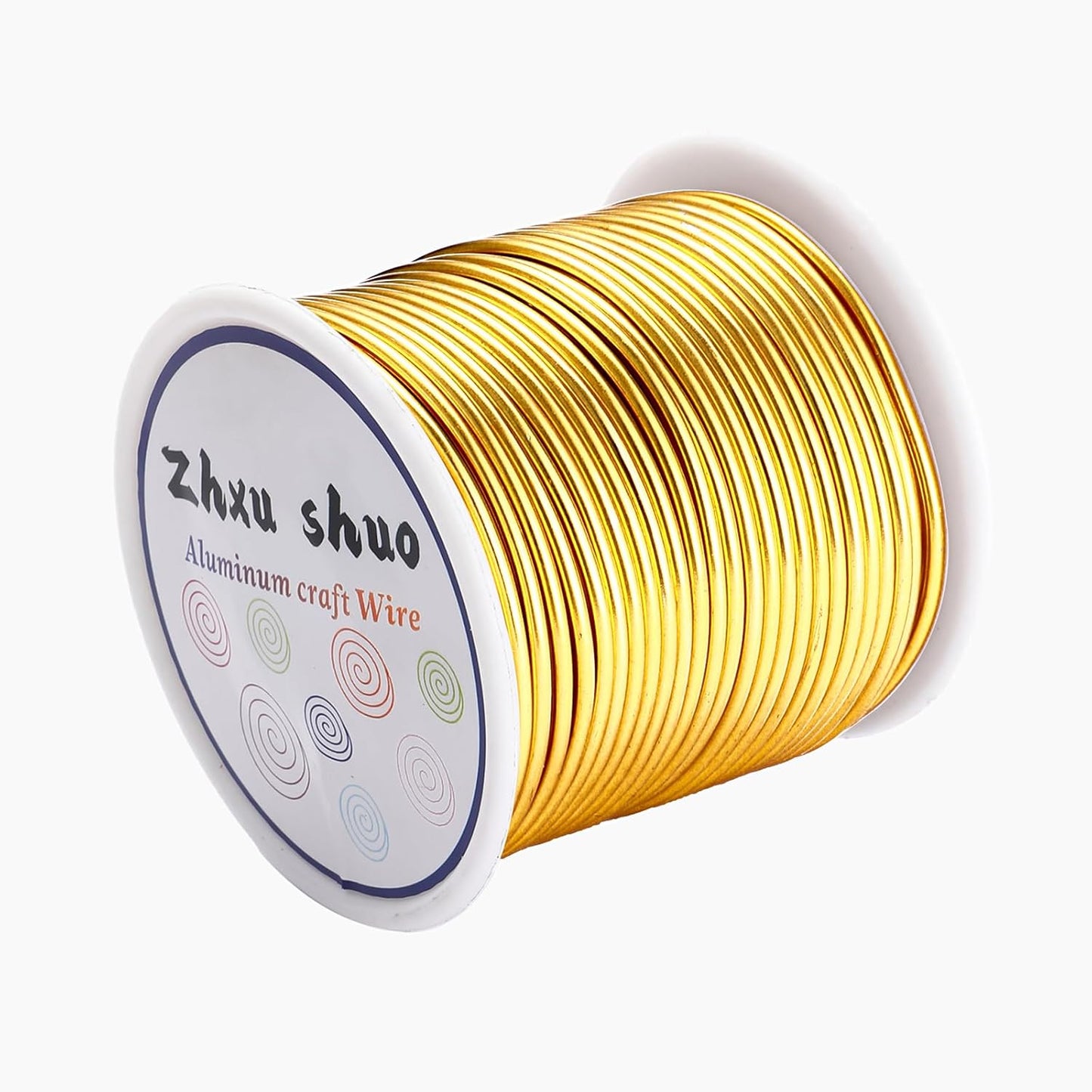 12 Gauge(2mm) Aluminum Wire 35 Yards Anodized Metal Wire for Bonsai Armature Crafting Sculpting Jewelry Craft Making Beading Floral (Gold, 12 Gauge)